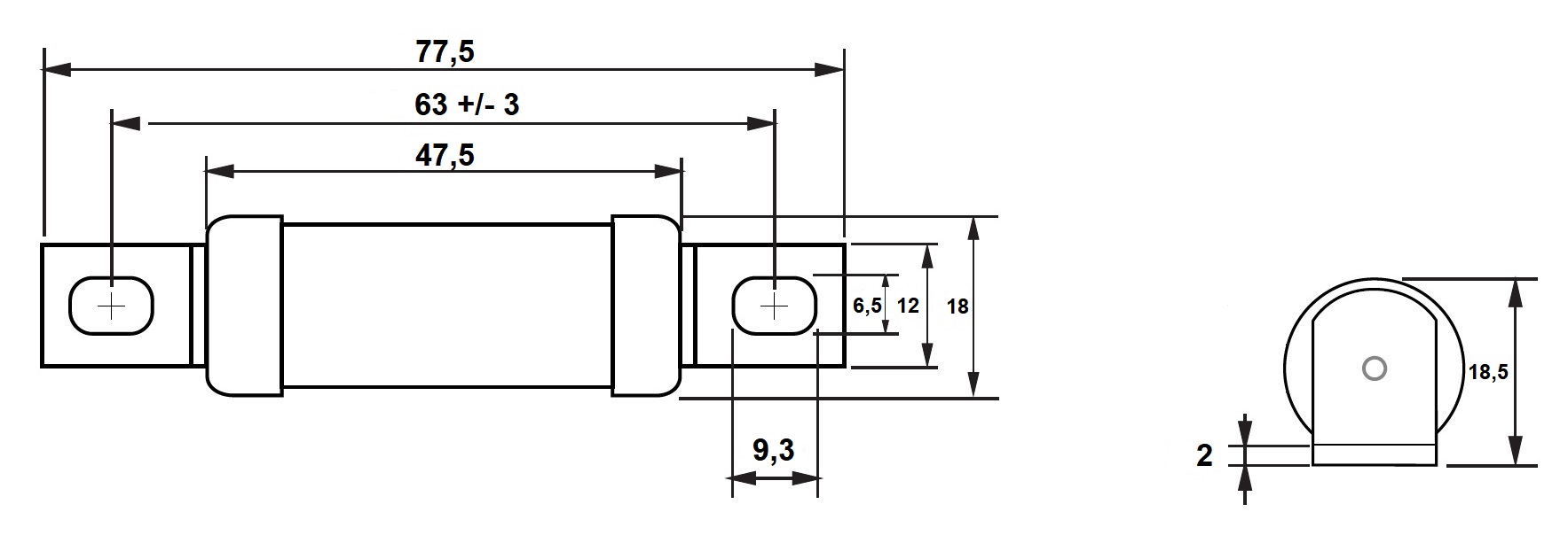 Габаритные размеры CHFE RGS4-125