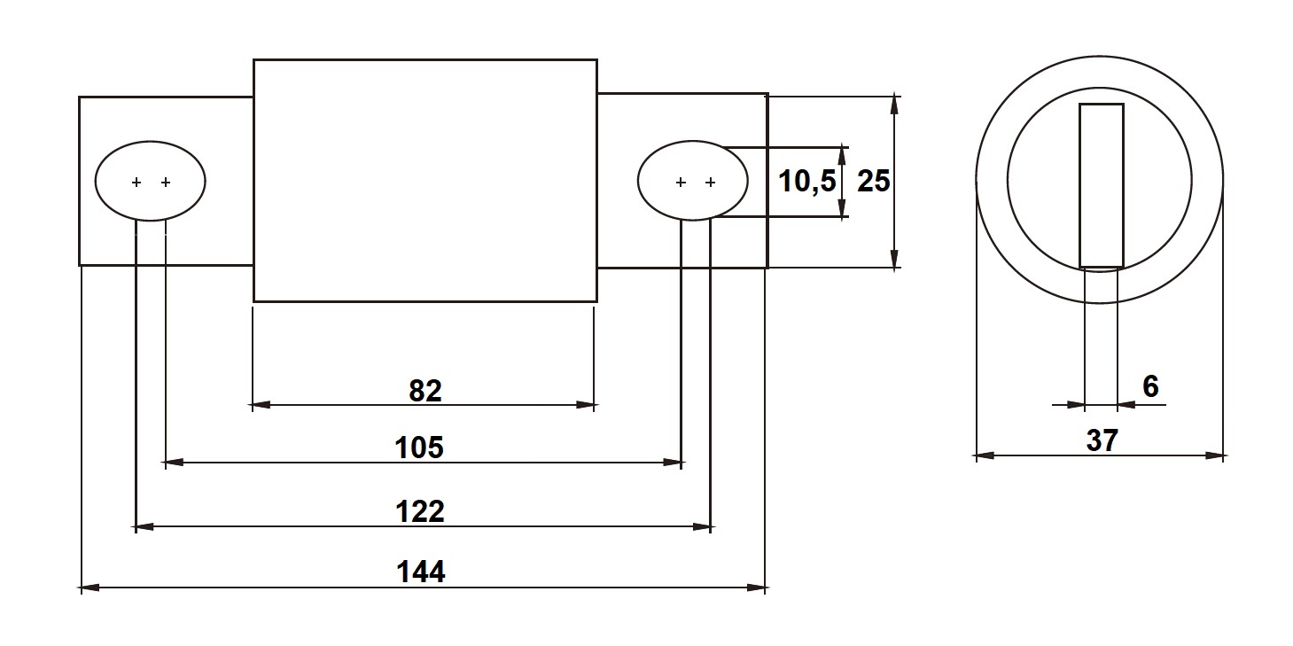 Габаритные размеры CHFE CFB-4 200А
