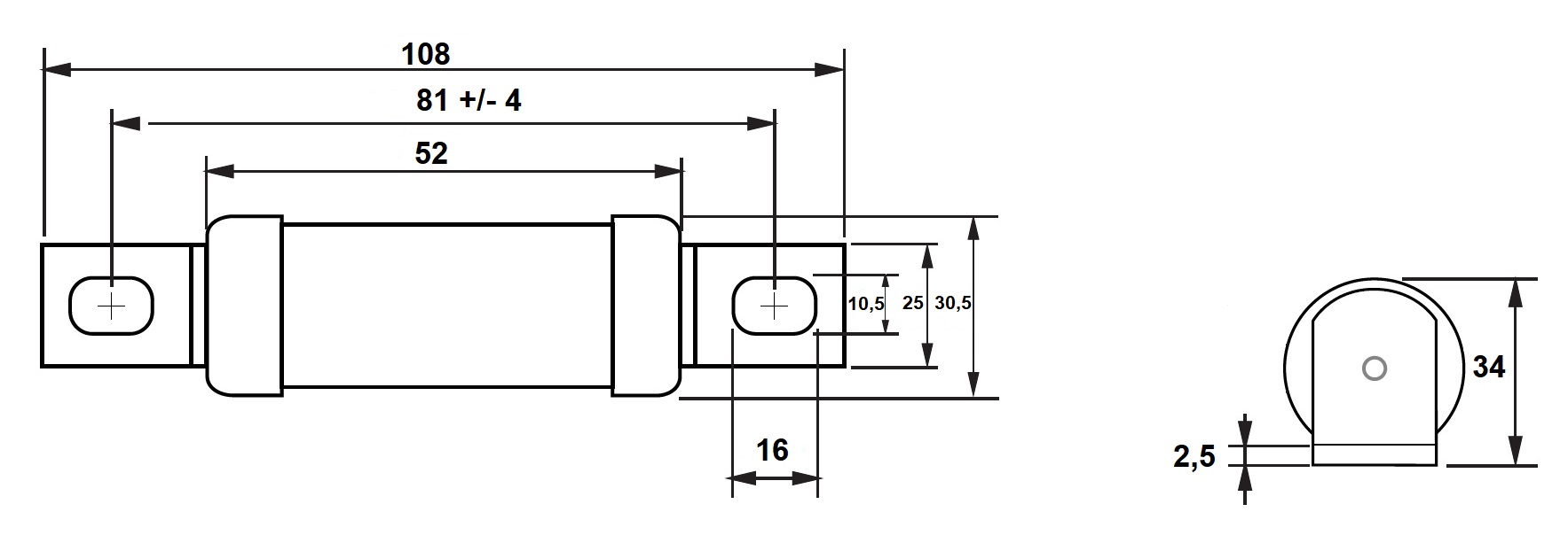 Габаритные размеры CHFE RGS4B-250