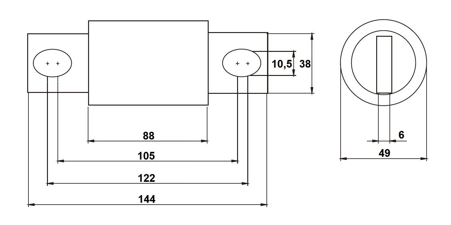 Габаритные размеры CHFE CFB-5 400А