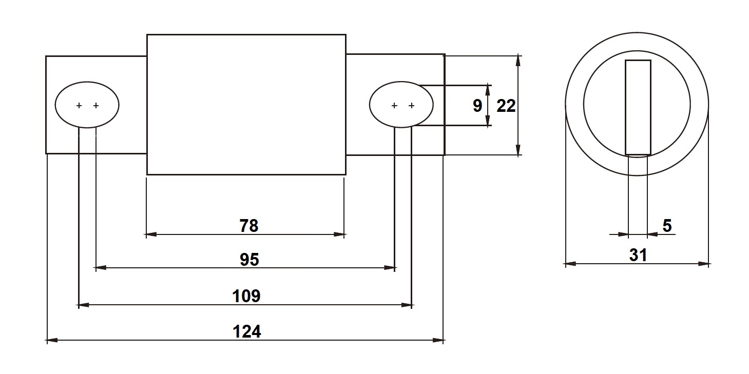 Габаритные размеры CHFE CFB-3 125А