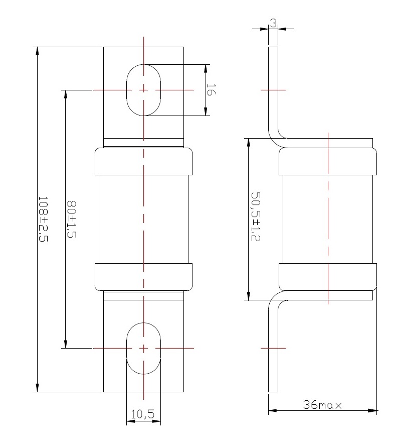 Габаритные размеры MIRO RGS4 690В/40А
