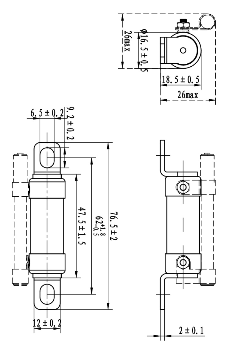 Габаритные размеры MIRO RGS4 690В/40А