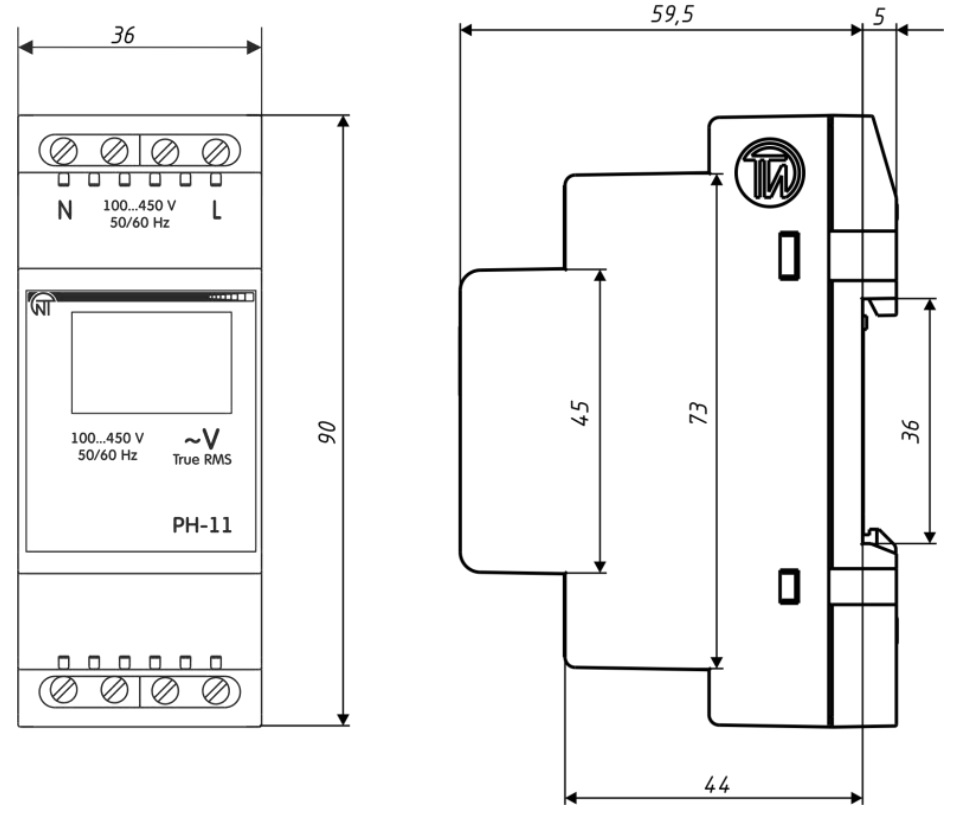 Габаритные размеры РН-260t