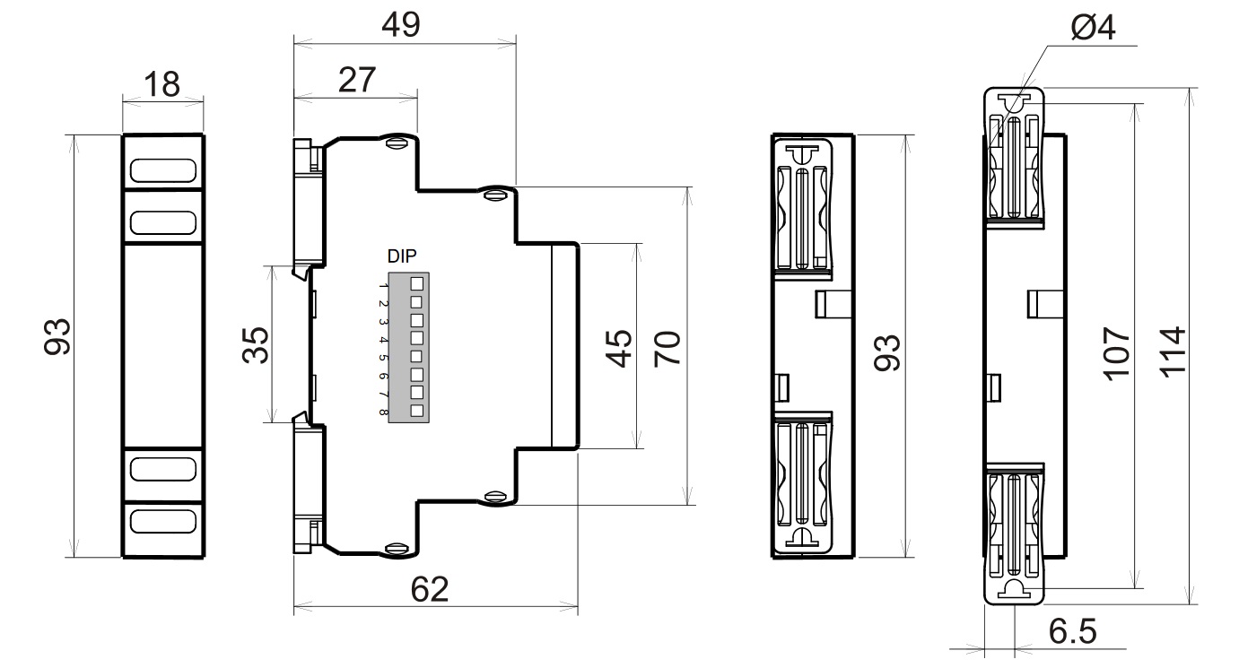 Габаритные размеры РКН-1М-15