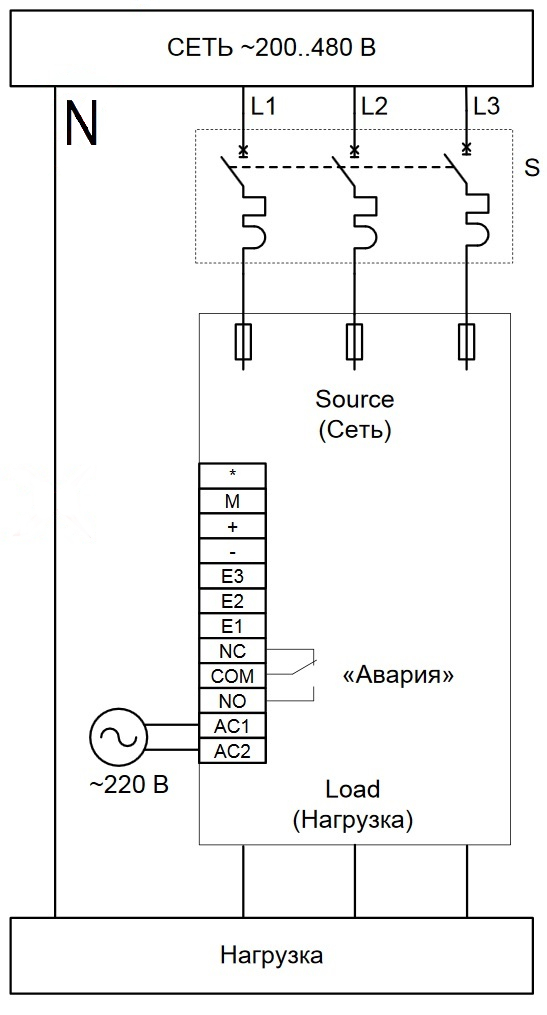 Схема подключения W5-TN