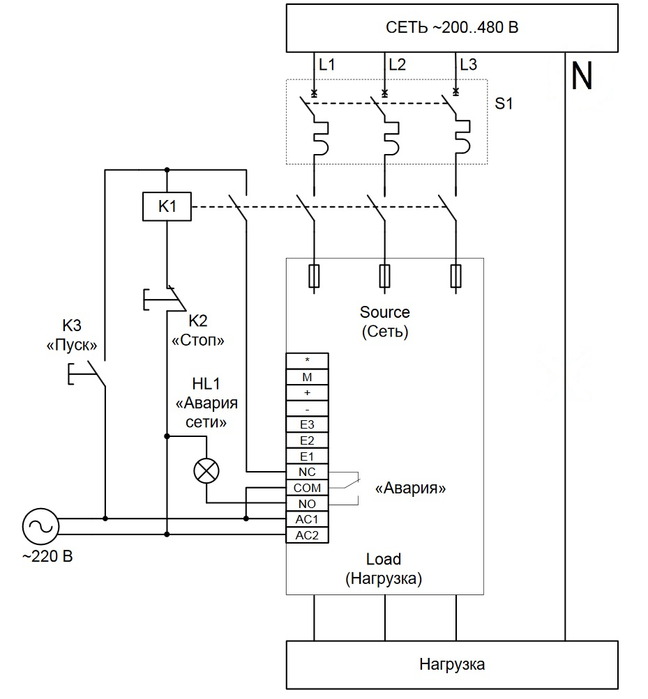Схема подключения W5-TN