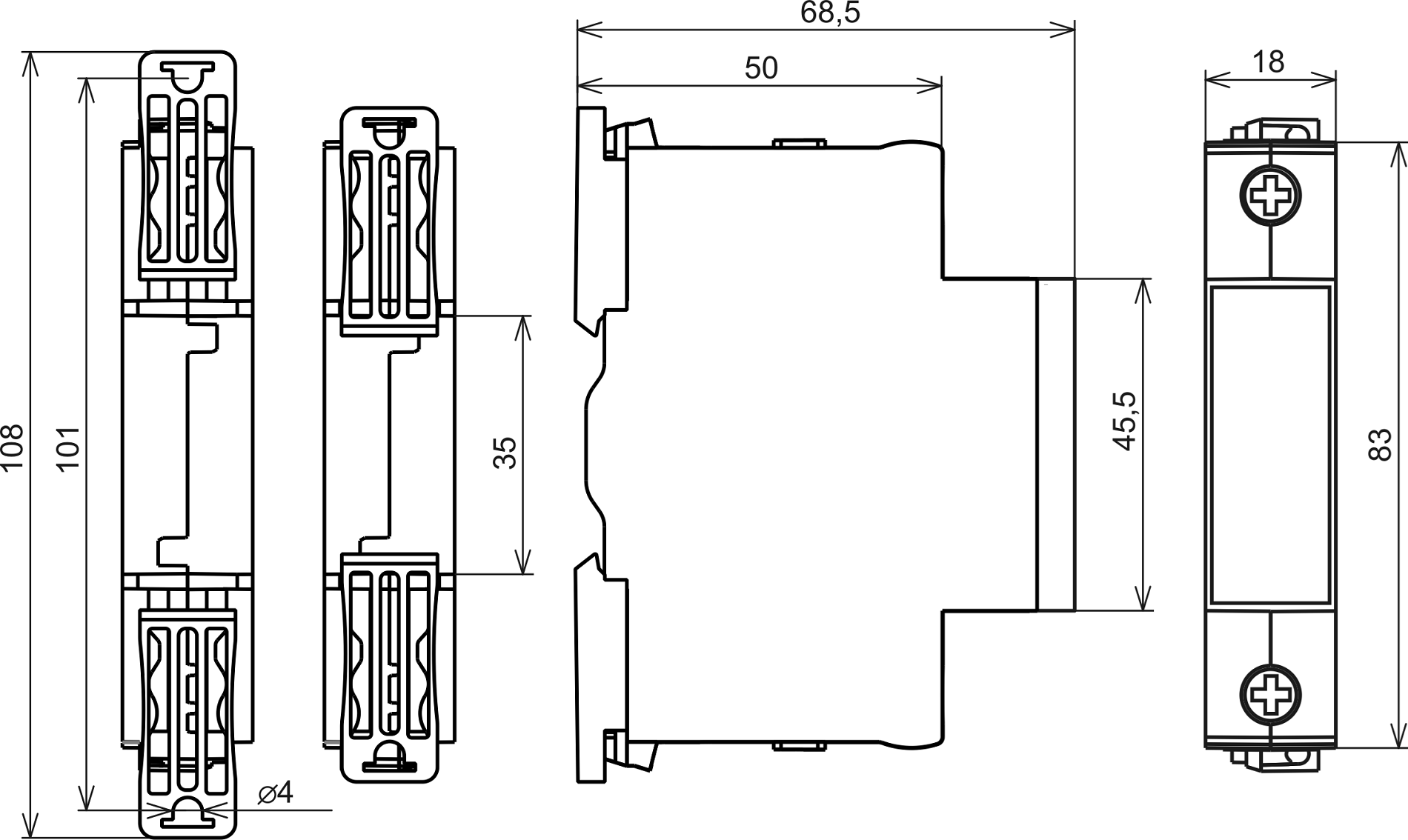 Габариты УЗМ-50ЦМ
